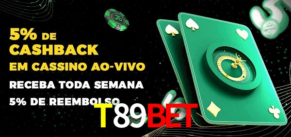 Promoções do cassino ao Vivo T89BET